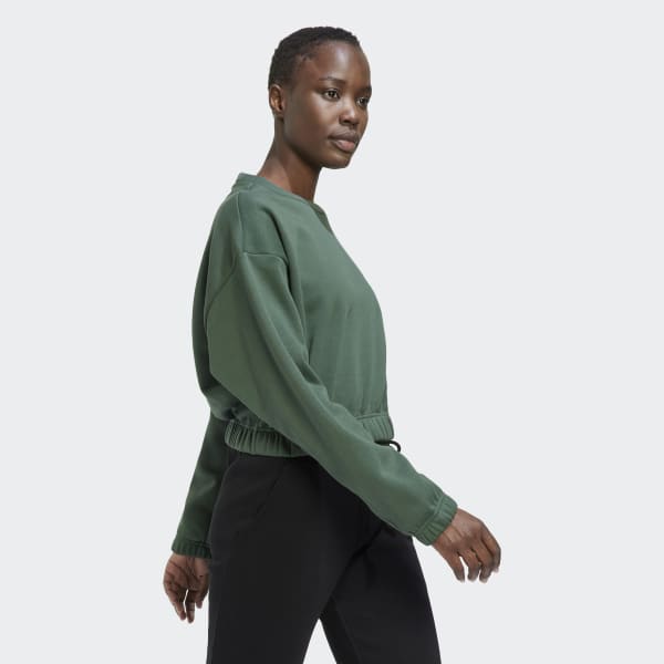 Adidas Studio Lounge Loose Fit Sweatshirt Green Women s 42 OFF