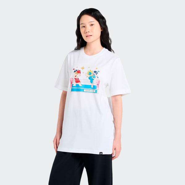 สีขาว เสื้อกราฟฟิกมวยไทย