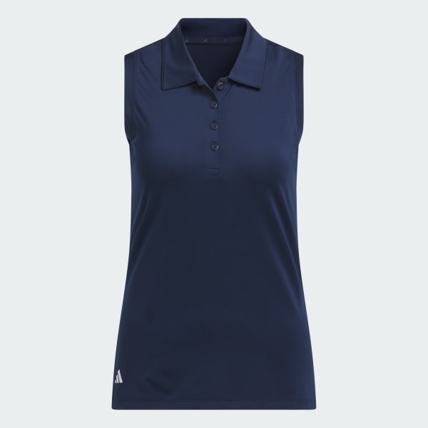 Blue Ultimate365 Solid Sleeveless Polo Shirt