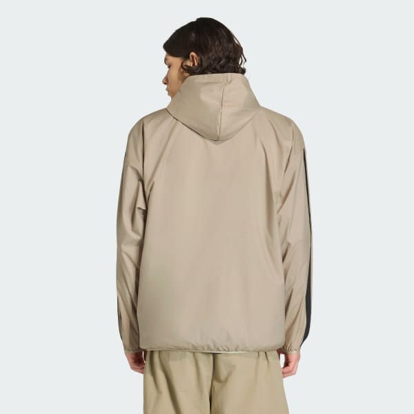 Brown 에센셜 3-스트라이프 윈드브레이커