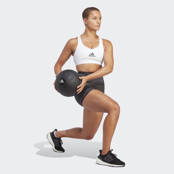 White PowerReact Train Medium-Support Bra
