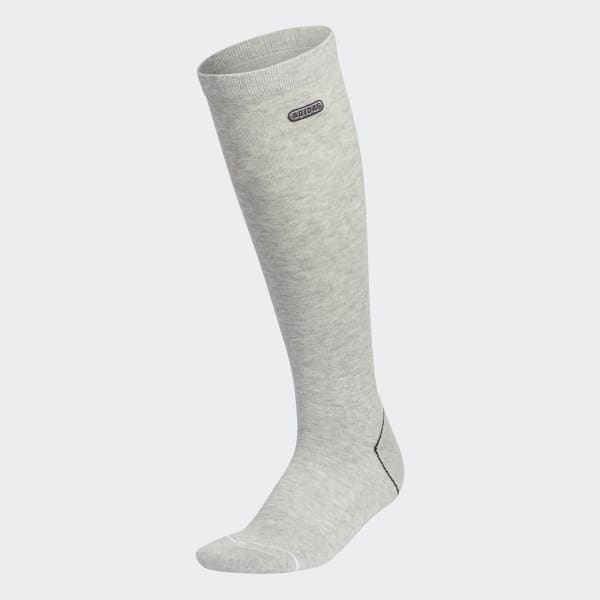 Grey Logo Knee Socks IF223