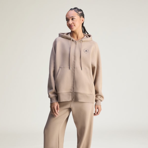 Kahverengi adidas by Stella McCartney Full-Zip Kapüşonlu Üst