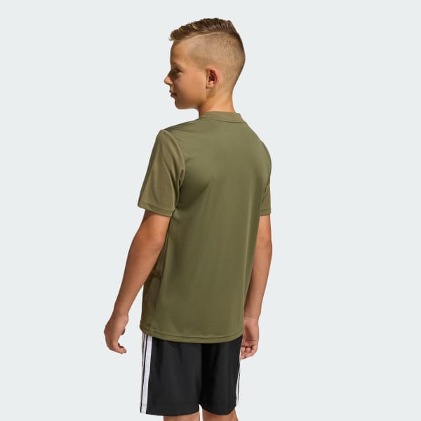 Zielony Koszulka Train Essentials Logo Regular Fit Kids