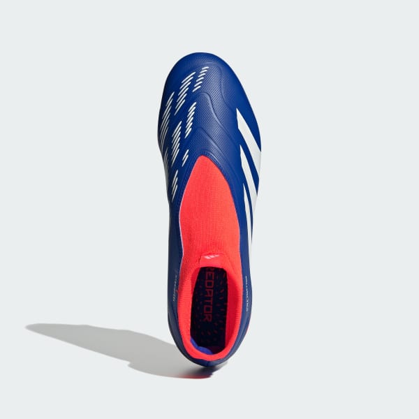 Blue Predator League Laceless Firm Ground Boots