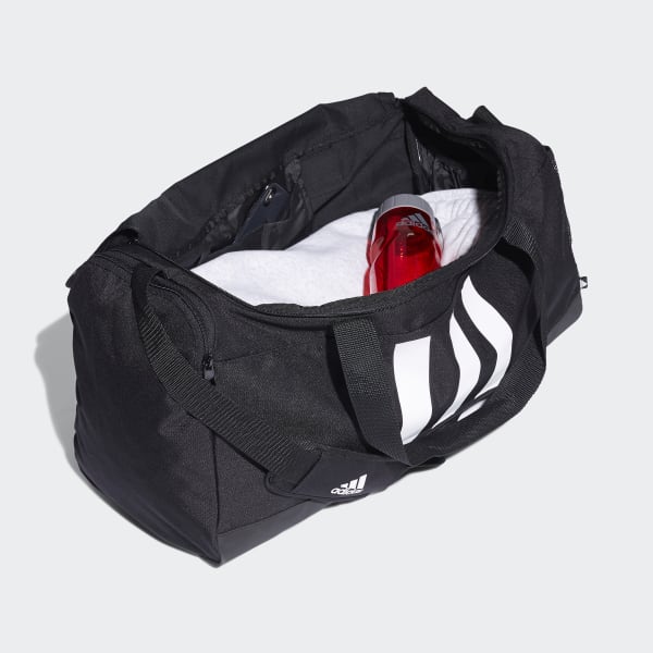 Black Essentials 3-Stripes Duffel Bag Medium