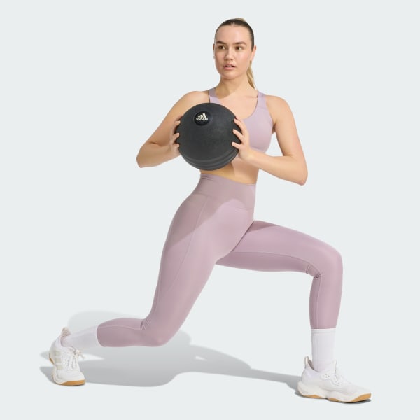 Purple Optime Essentials Workout High Support Bra