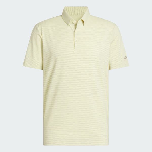adidas Go-To Printed Stripe Golf Polo Shirt - Yellow adidas Go-To Printed Stripe Golf Polo Shirt - Yellow
