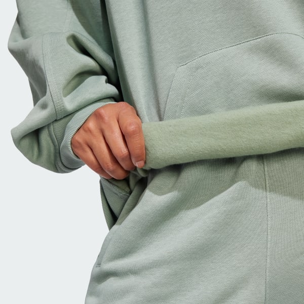 adidas Essentials Oversized Fleece Hoodie - Green | Free adidas Essentials Oversized Fleece Hoodie - Green | Free