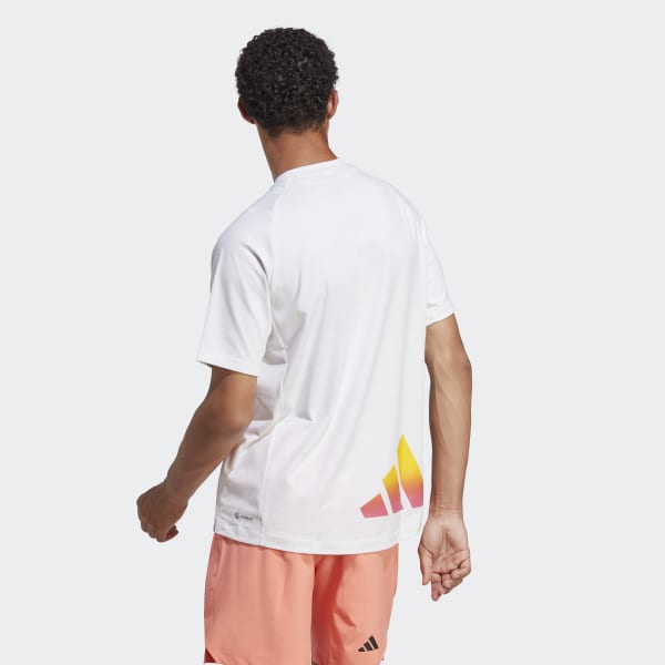 Hvid Train Icons 3 Bar Logo Training T-shirt