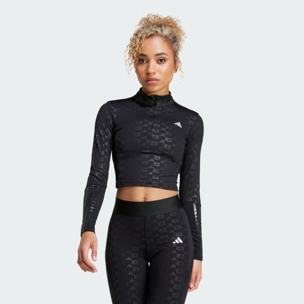 【adidas】HYPERGLAM トレーニング EMBOSS トップ adidas Hyperglam Training Emboss Top - Black | adidas Thailand