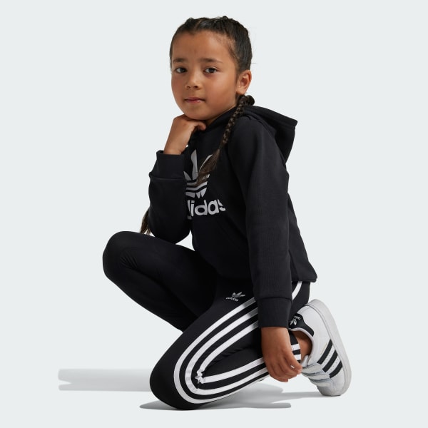 Svart Adicolor Hoodie Leggings Set Kids