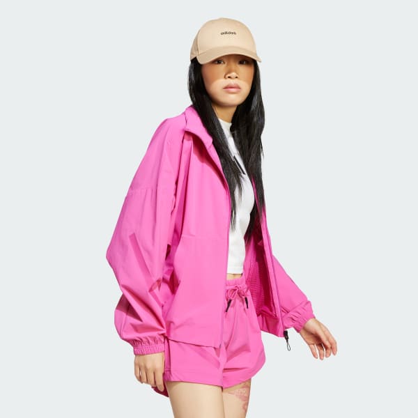 Pink adidas Z.N.E. Woven Full-Zip Track Top