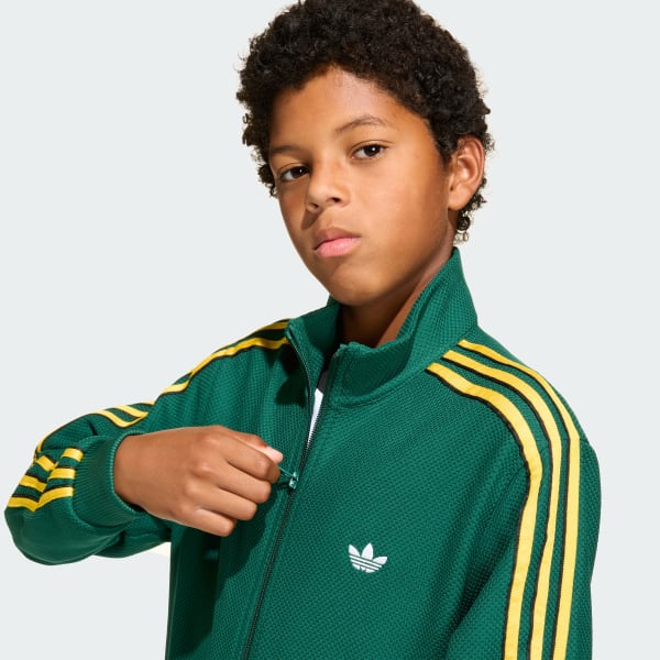 adidas FIREBIRD LOOSE DOUBLE KNIT TRACKTOP - Green | Free Shipping