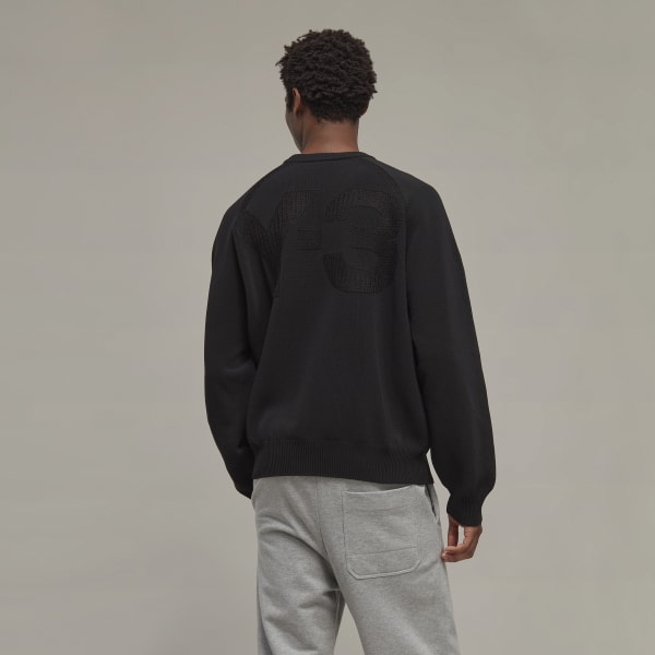 Black Y-3 Classic Knit Crew Sweater AT135