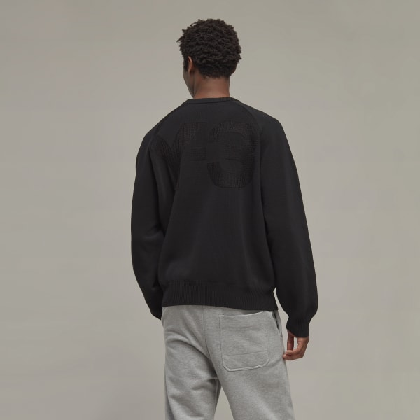 Black Y-3 Classic Knit Crew Sweatshirt AT135