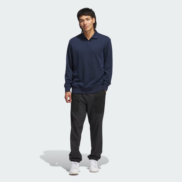 ★★Adairs★★ Goto long sleeve polo shirt IW6720 adidas Go-to Long Sleeve Polo Shirt - Blue | Free Shipping