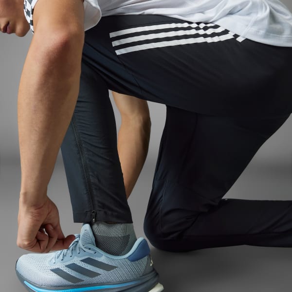 Siyah Own the Run 3-Stripes Eşofman Altı