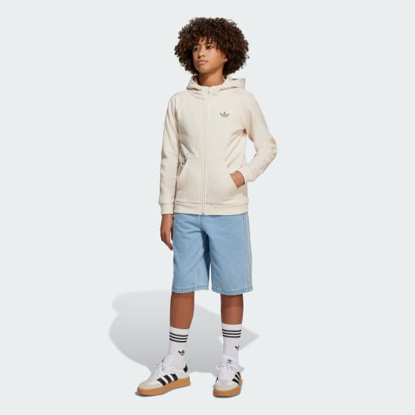 Blanco Polera con Capucha adidas Originals x Minecraft Estampada