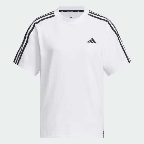 ホワイト エッセンシャルズ プラス スリーストライプス 半袖Tシャツ