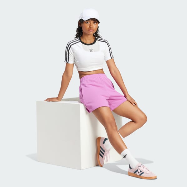 Purple Adicolor Essentials French Terry Shorts