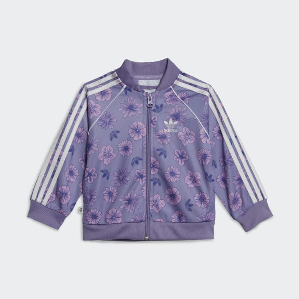Lila Floral Sweat Suit Set
