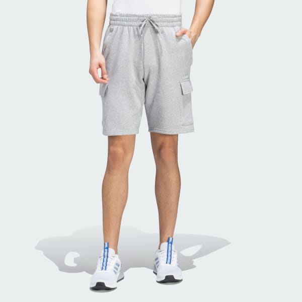 Grey ESSENTIALS FRENCH TERRY CARGO SHORTS