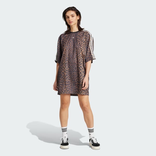 Multicolour Leopard Tee Dress