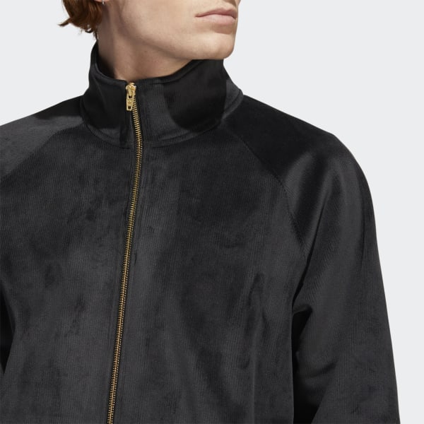 Zwart Tyshawn Velour Trainingsjack (Uniseks) ZG105