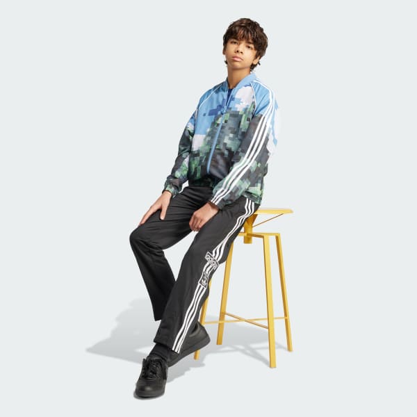modrá Tepláková bunda adidas Originals x Minecraft