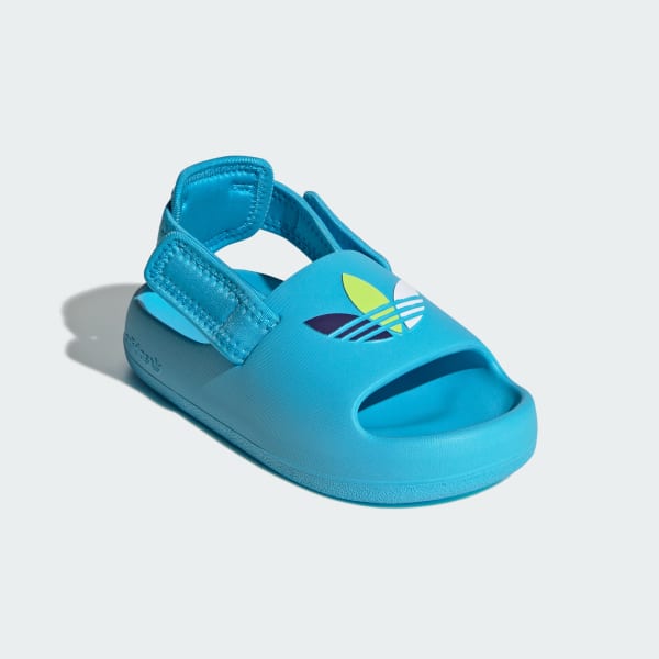 Blue Adifom Adilette Slides Kids