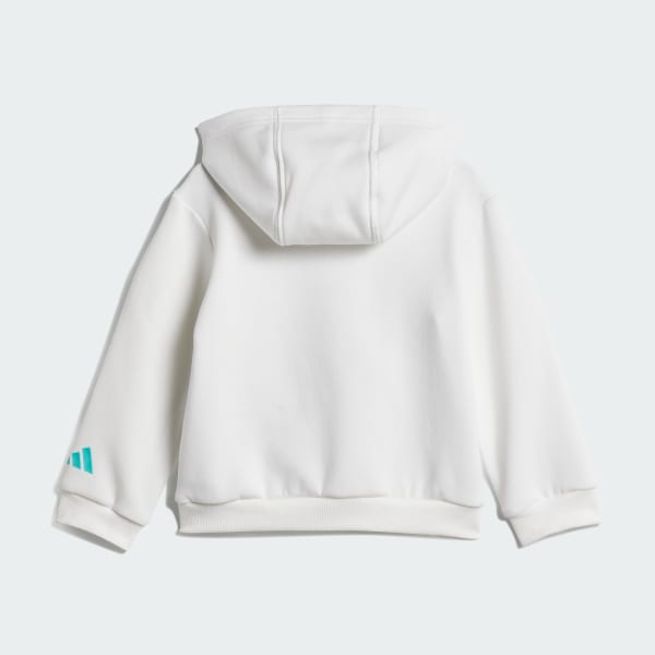 Hvid MERCEDES - AMG PETRONAS FORMULA ONE TEAM DNA LONG SLEEVE BABY JOGGINGDRAGT