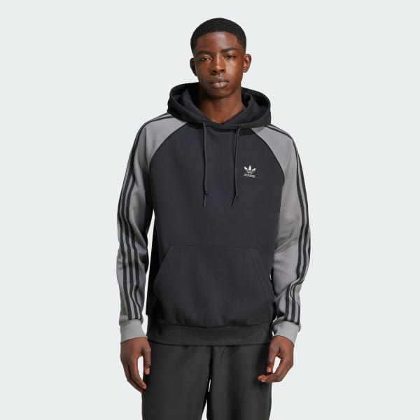 Adidas Colorblocked SST Hoodie Black Grey A XL Men Lifestyle Hoodies