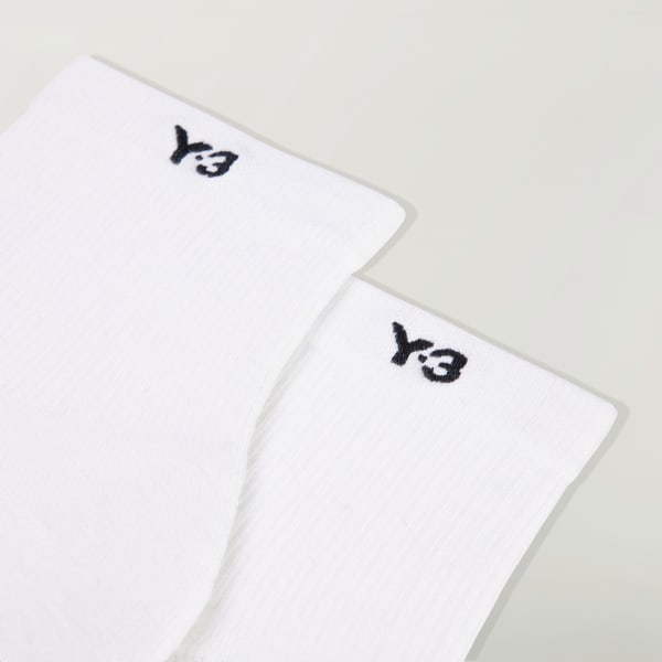 White Y-3 Classic Low Socks