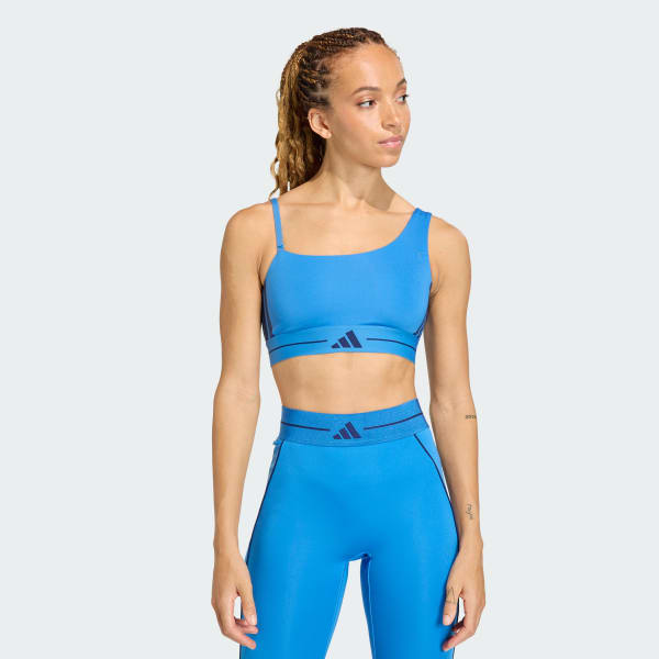 Blue Hyperglam 3-Stripes Light Support Bra