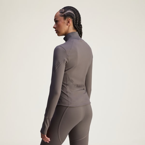 Marron Capa intermedia de entrenamiento adidas By Stella McCartney