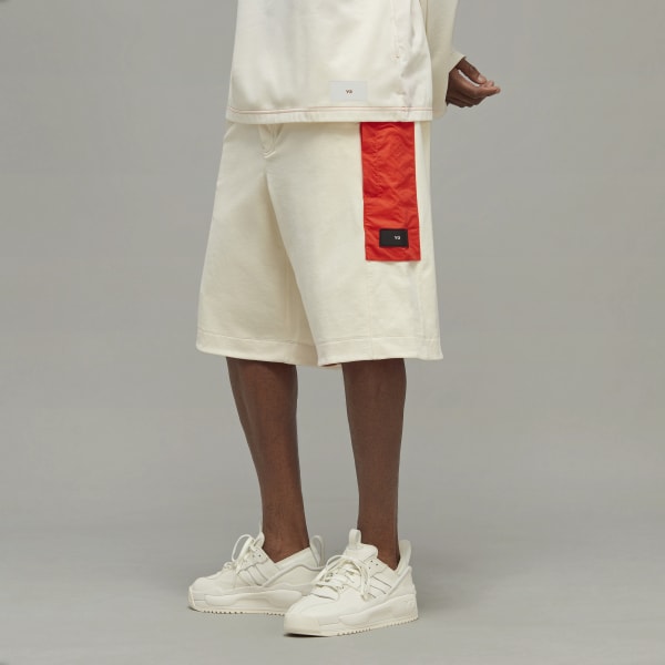 White Y-3 Stretch Terry Shorts