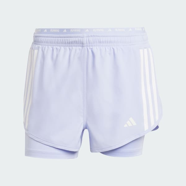 【ADIDAS】Onderrun 3S 2-in-1 Shorts JD2283 adidas Own the Run 3-Stripes 2-in-1 Shorts - Purple | adidas
