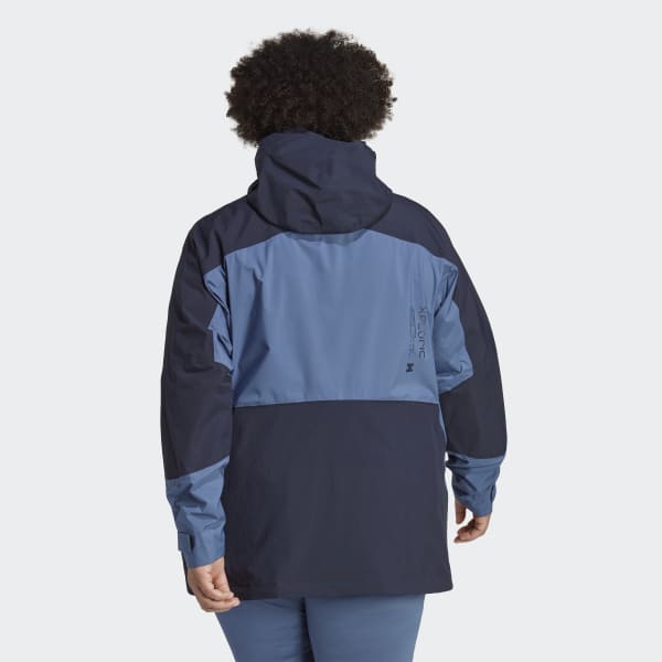 Μπλε Terrex Xploric RAIN.RDY Hiking Jacket (Plus Size)