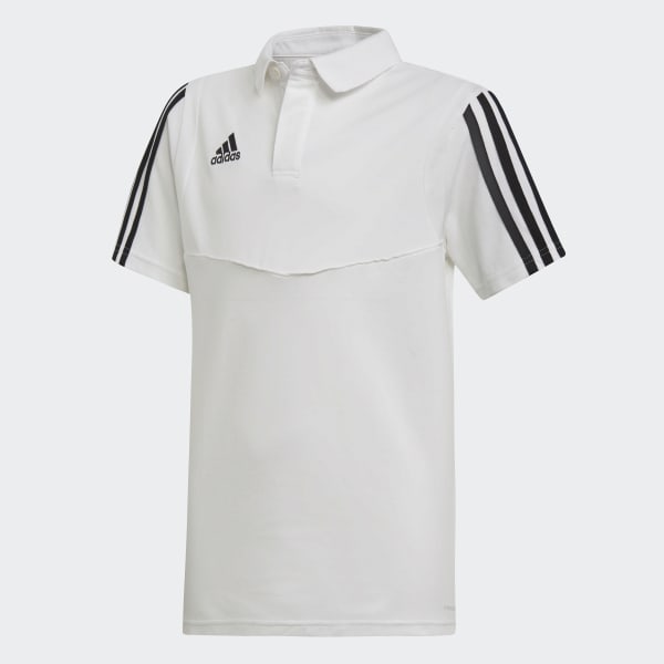 adidas Tiro 19 Cotton Polo Shirt White adidas New Zealand