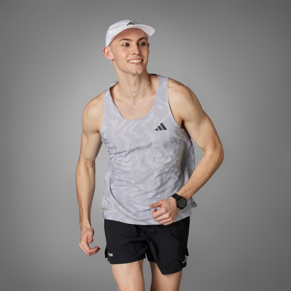 Grey Ultimate Engineered Running Singlet