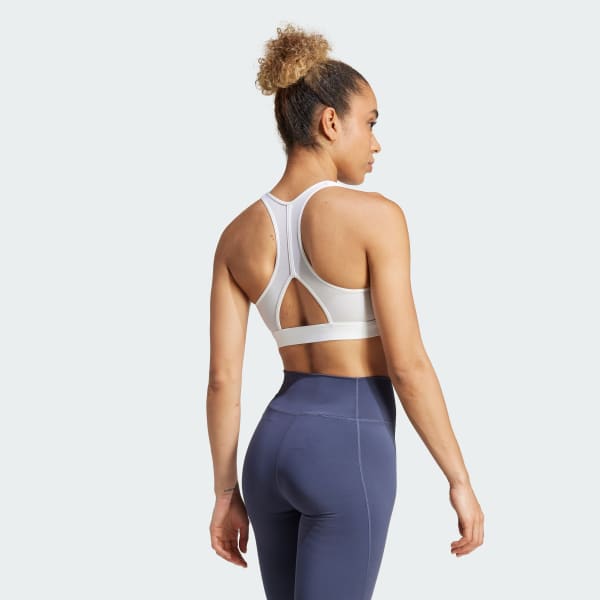 Blanco Top Deportivo Powerreact Big Logo Estampado