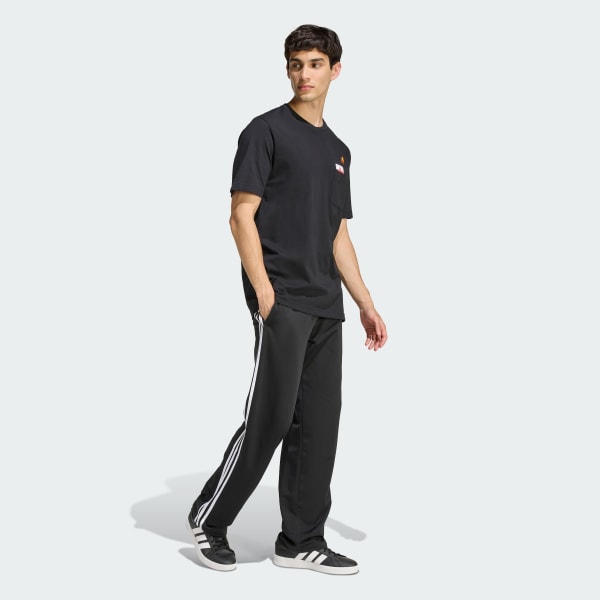 Black MINI EMBROIDERY BASKETBALL GRAPHIC T-SHIRT