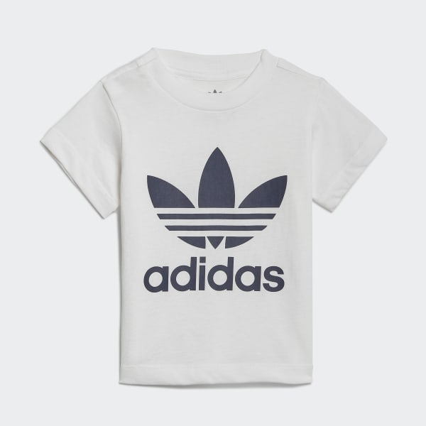 White Trefoil Shorts Tee Set