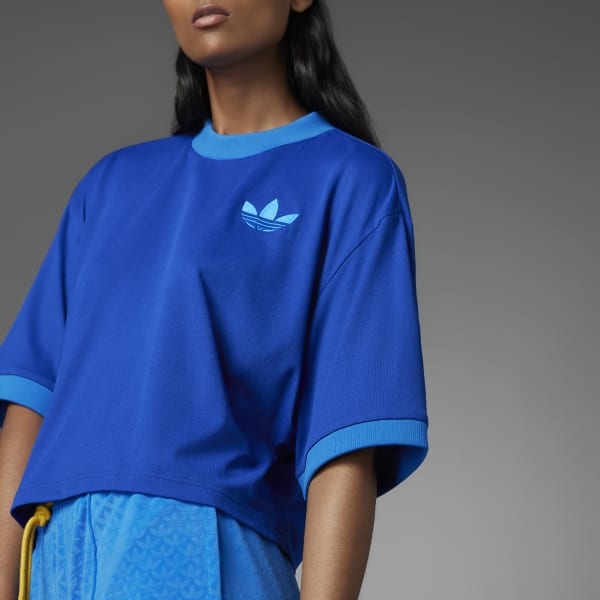 adidas Adicolor Heritage Now Oversized Tee - Blue | Women's Lifestyle ...