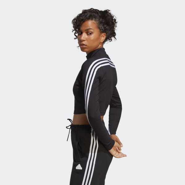 Negro Top Future Icons 3 Tiras Cuello Alto