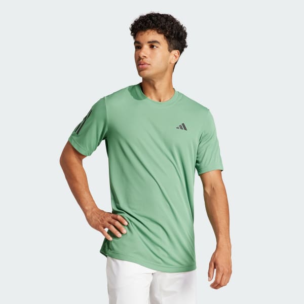 adidas Club 3-Stripes Tennis T-Shirt - Green | adidas UK