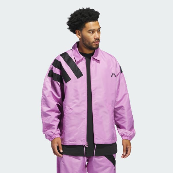 Pink coach jacket mens hot sale