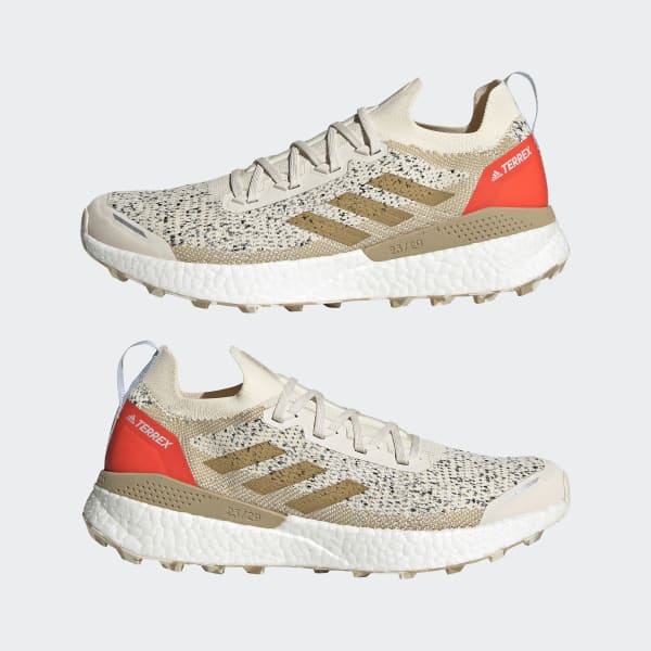 adidas Terrex Two Ultra Trail Running Shoes Beige Men's Trail