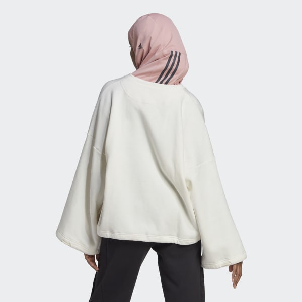 Λευκό Studio Lounge Fleece Sweatshirt IS464